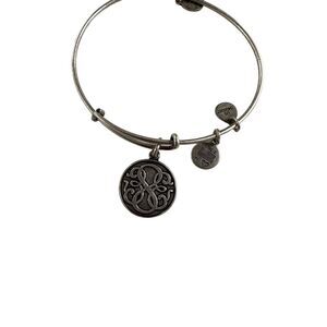 ALEX AND ANI Women’s Silver Energy Symbol Charm Bangle Bracelet